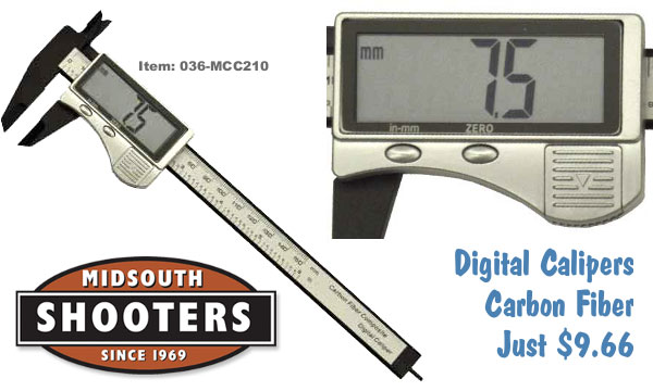 Midsouth Shooters Supply Carbon Fiber Digital Calipers