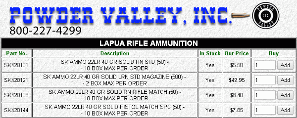 sk rimfire ammo ammunition powder valley
