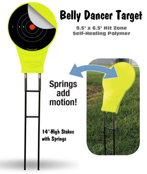 Polymer belly dancer gong target springs rifle shooting AccurateShooter