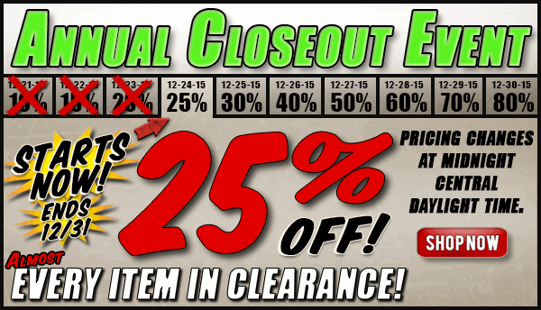 Midsouth Supply 2015 Annual Clearance Closeout Sale Discount 2015