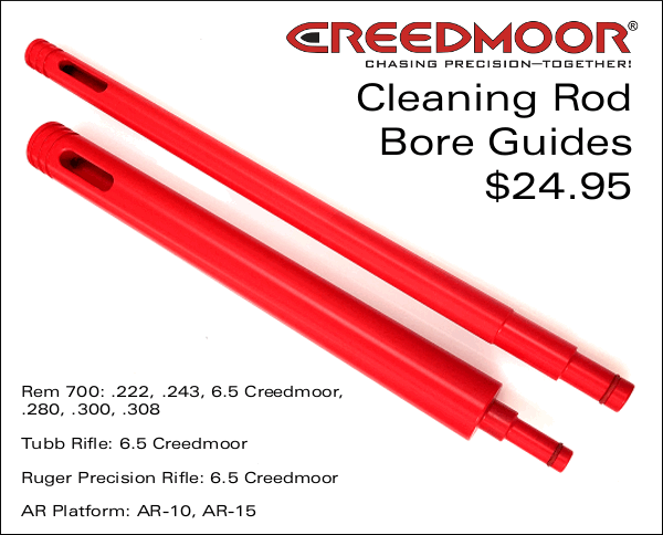 Creedmoor Sports Cleaning Rod Bore Guide Orange PVC Delrin O-Ring Seal