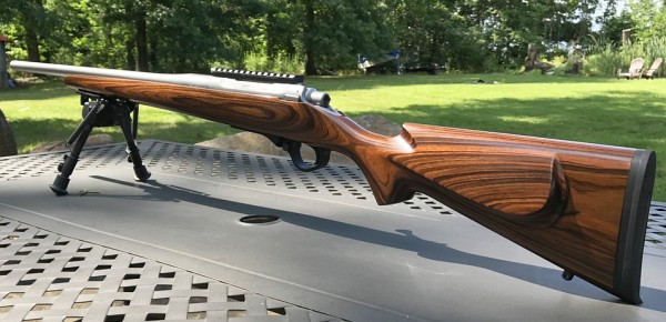 Shehane African Obeche laminated wood hunting rifle 250AI