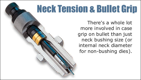 case neck bushing reloading die tension bullet release